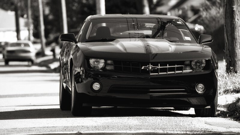Black Chevrolet Camaro — Dramatic, Afternoon, Photograph, Car, Street