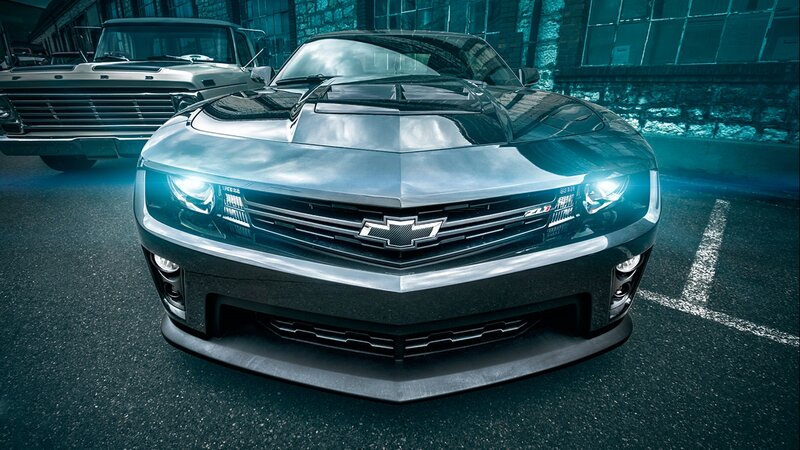 Black Chevrolet Camaro — Dramatic, Night, Photograph, Truck
