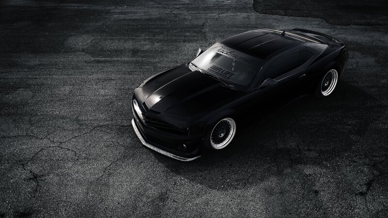Black Chevrolet Camaro — Dramatic, Photograph, Car, Asphalt