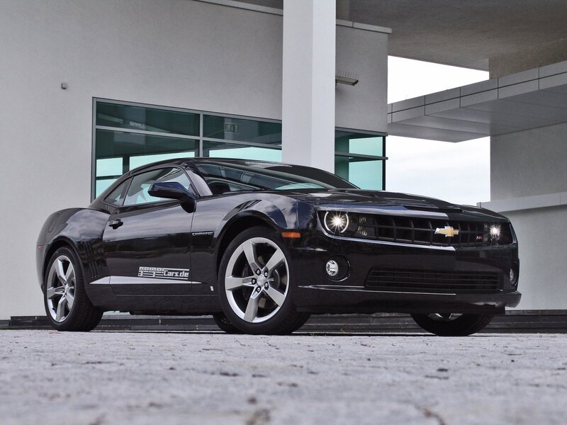 Black Chevrolet Camaro — Dramatic, Photograph, Car, Building