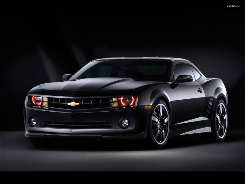 Black Chevrolet Camaro — Dramatic, Photograph, Car, Headlights