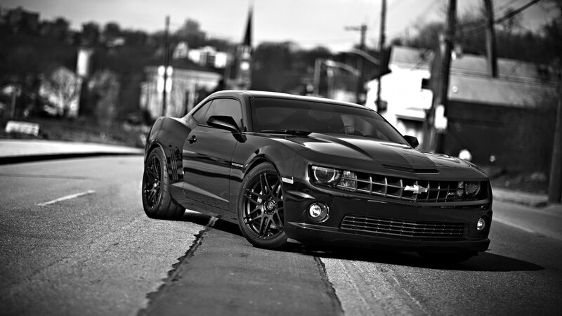 Black Chevrolet Camaro — Dramatic, Photograph, Car, Street