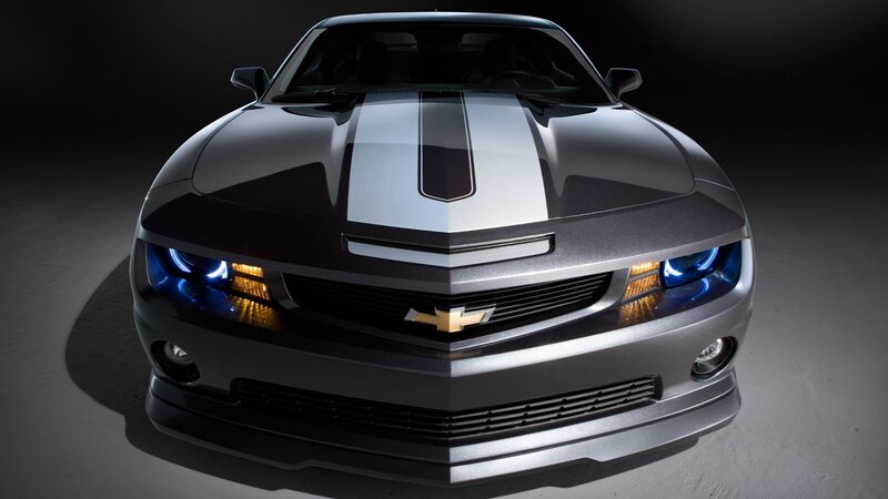 Black Chevrolet Camaro — Dramatic, Photograph, Stripes