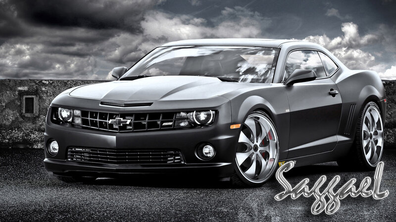 Black Chevrolet Camaro — Gray, Dramatic