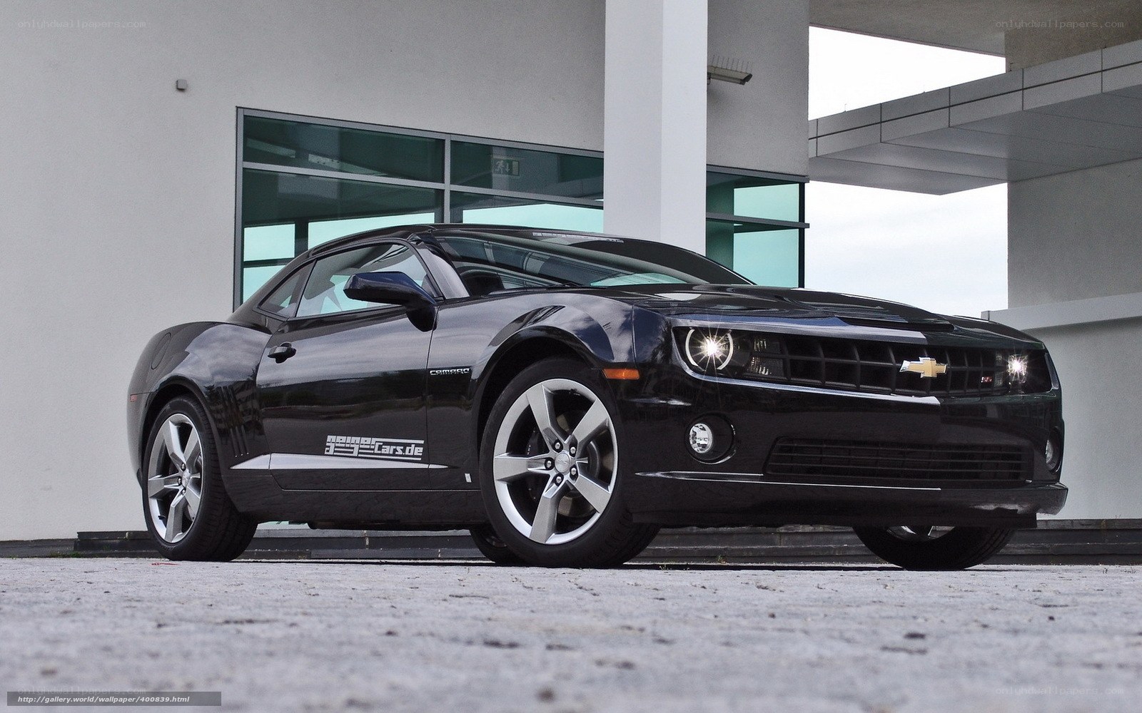 Black Chevrolet Camaro parked
