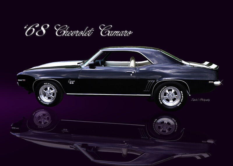 Black Chevrolet Camaro — Purple