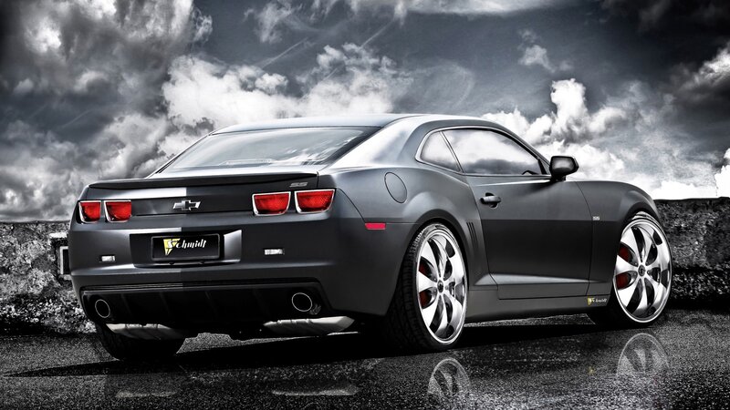 Black Chevrolet Camaro — Road