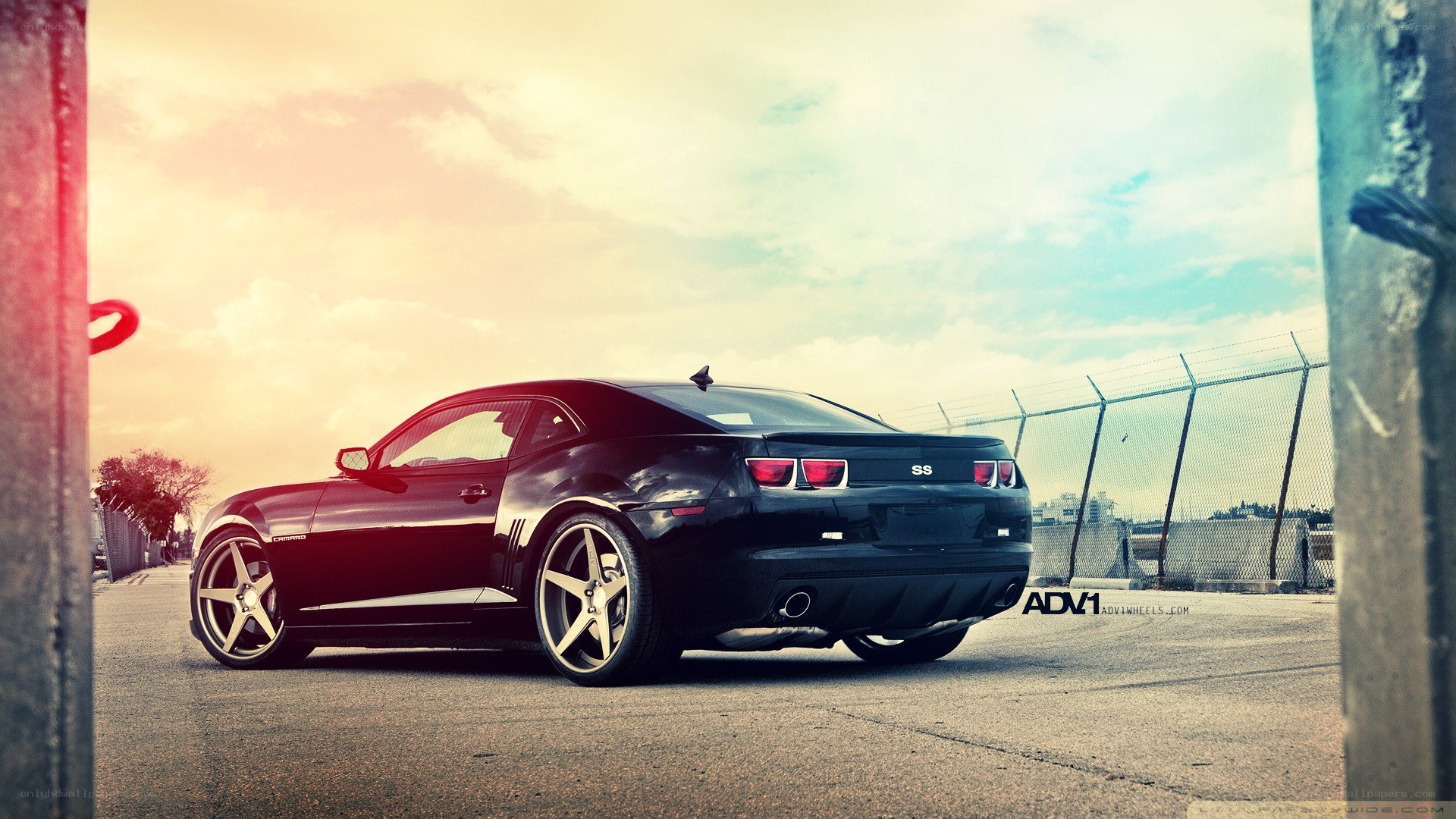 black chevrolet camaro ss
