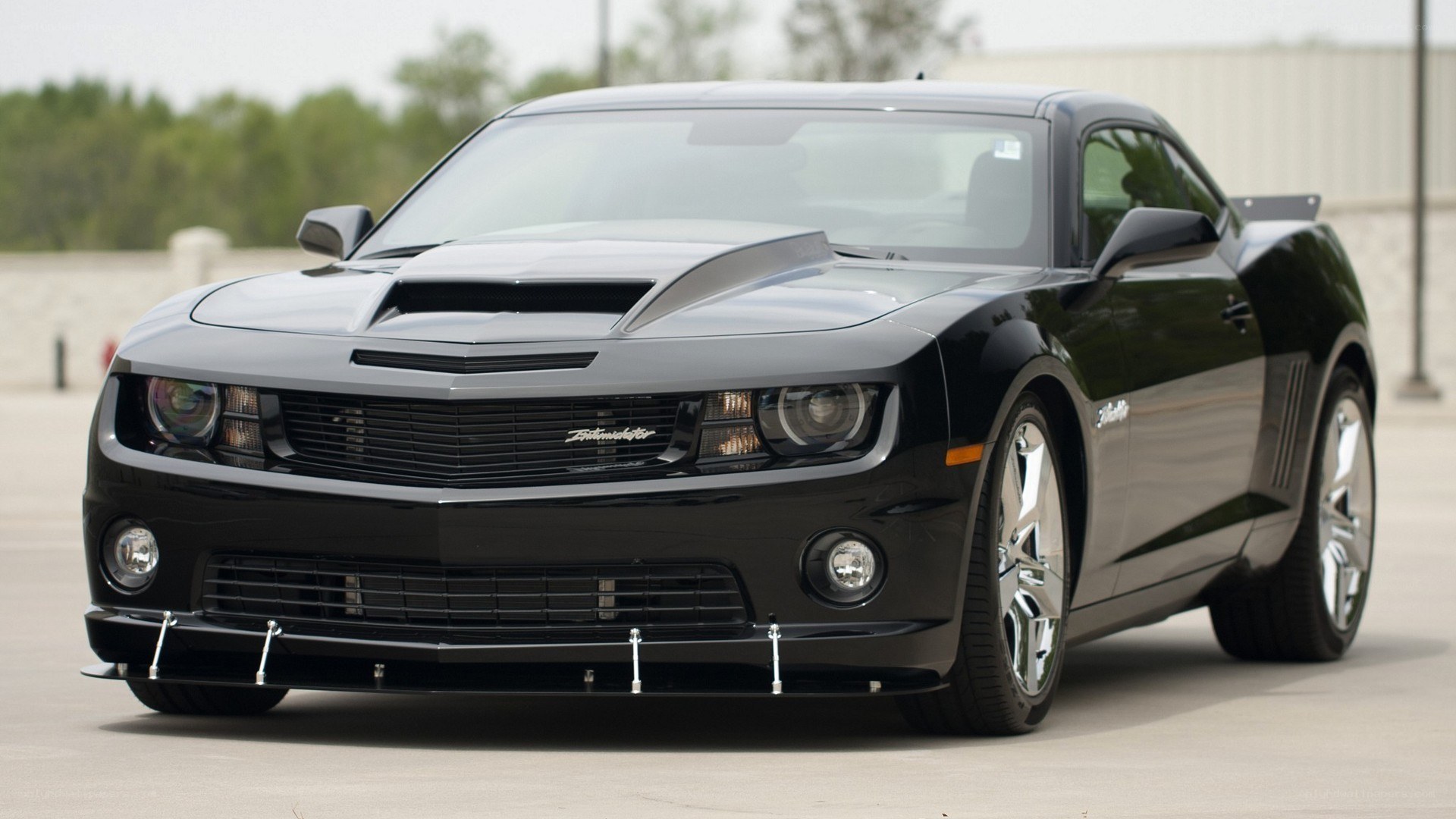 black chevrolet camaro ss