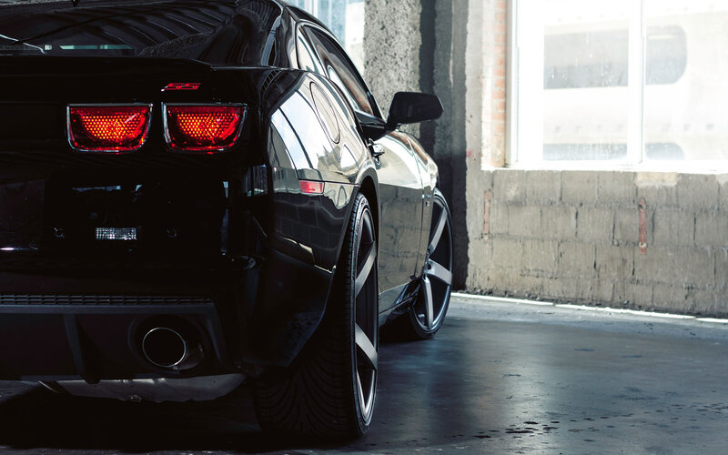 Black Chevrolet Camaro Ss — Dramatic, Photograph