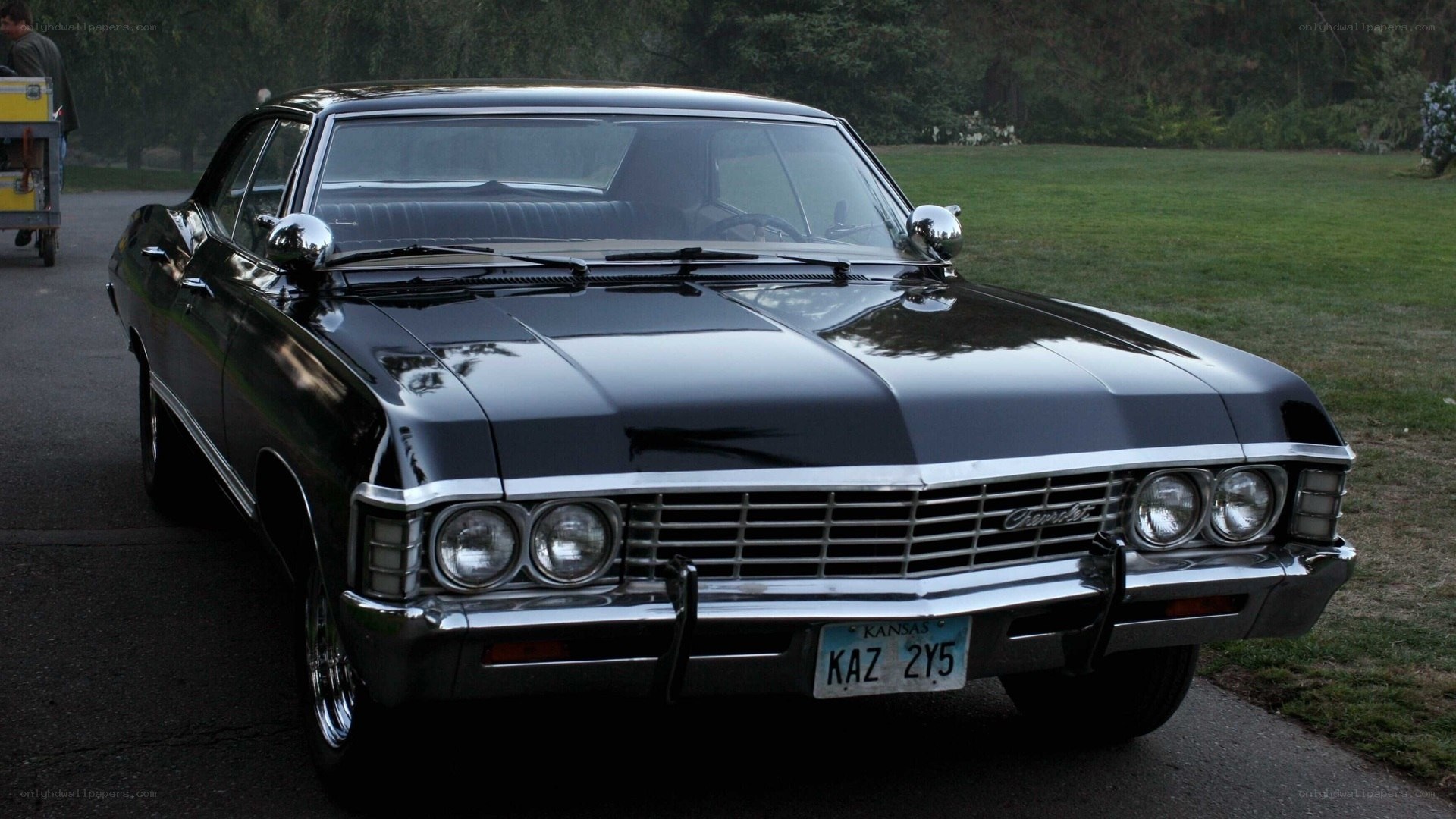black chevrolet impala classic car