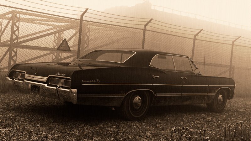 Black Chevrolet Impala — Sepia