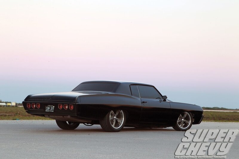 black chevrolet in sunset