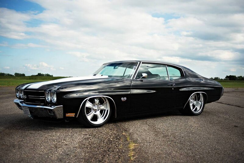 Black Chevrolet Muscle Car — Dramatic, Afternoon