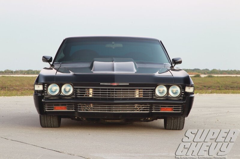 black chevrolet with hood scoop