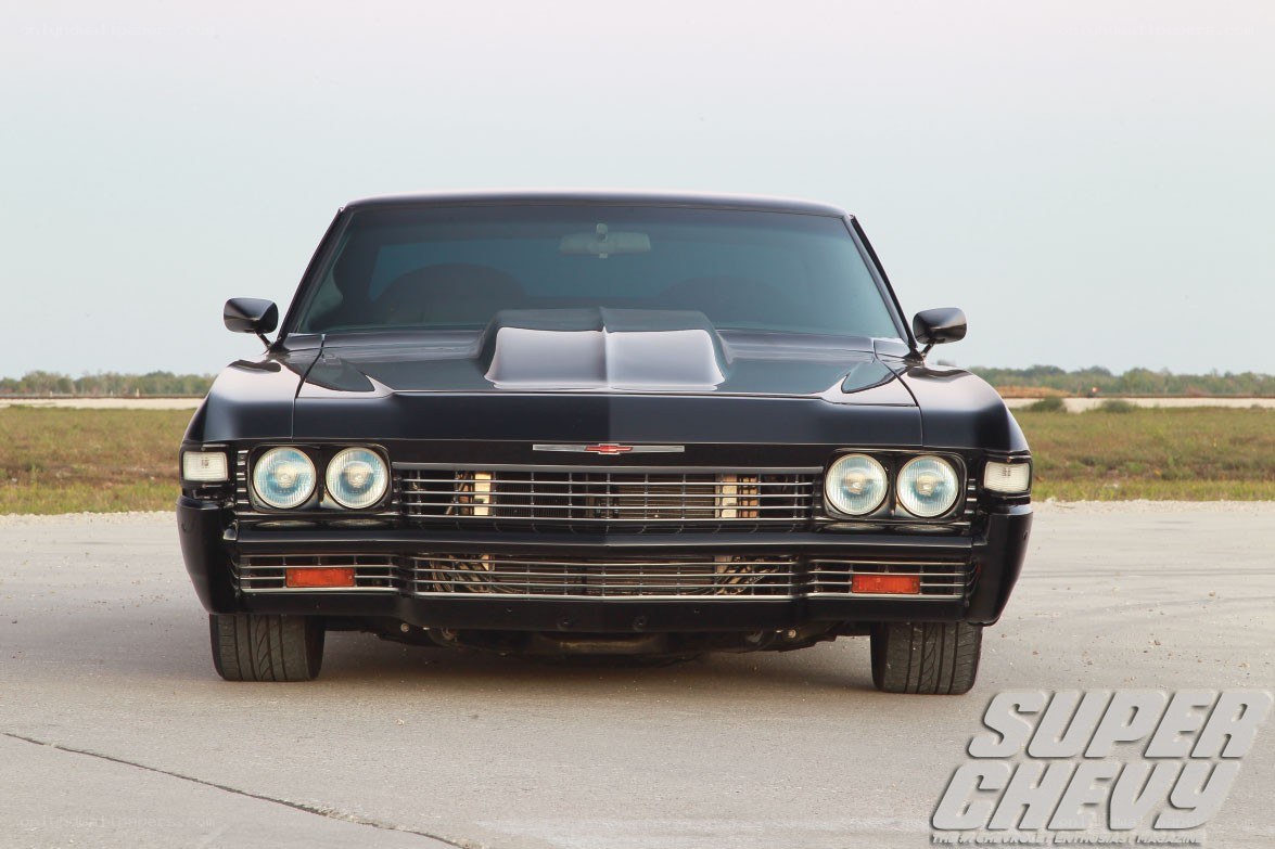 black chevrolet with hood scoop