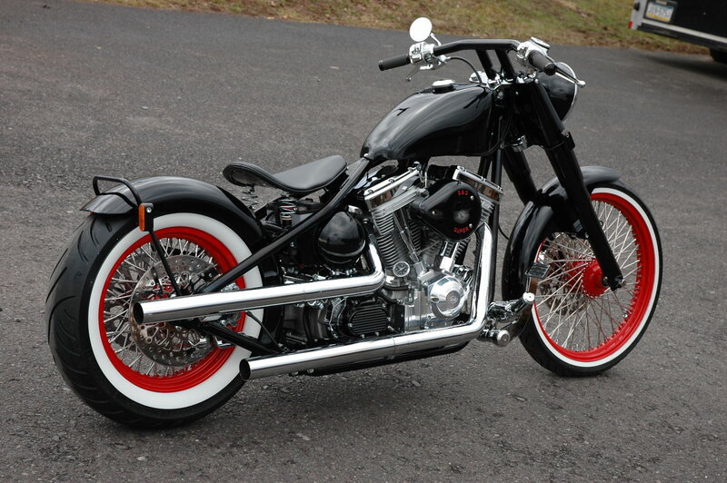 black chopper motorcycle