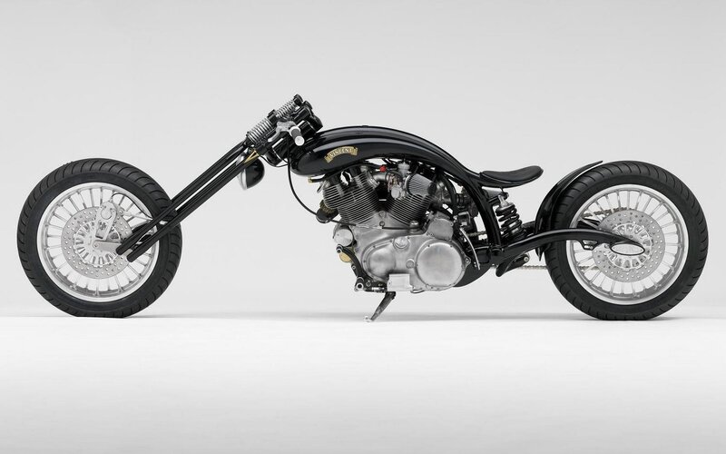 black chopper motorcycle