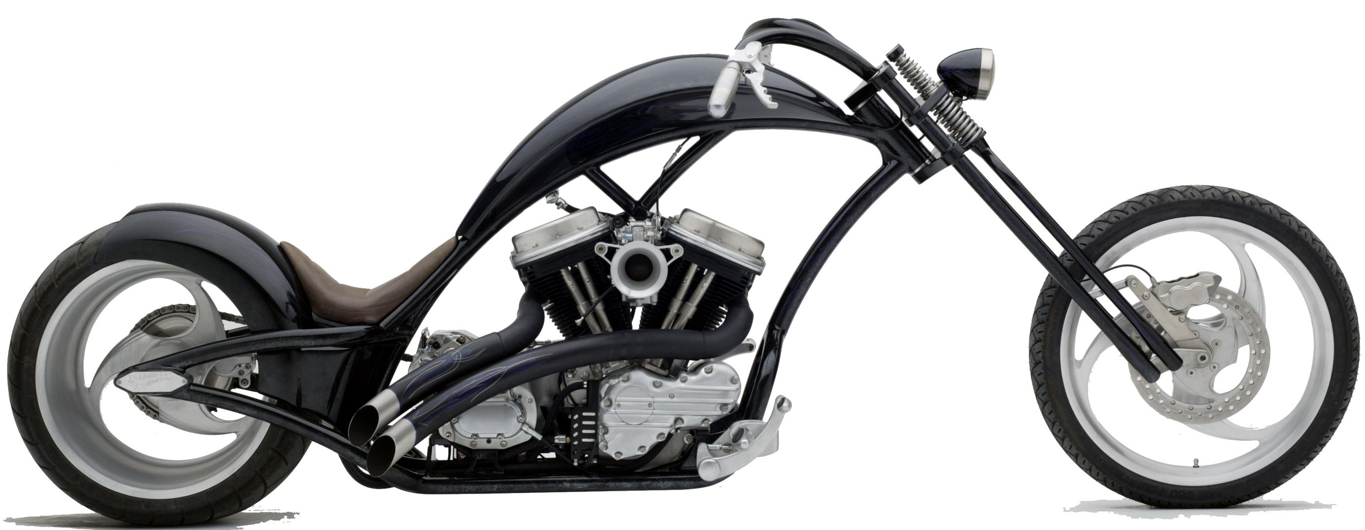 black chopper motorcycle
