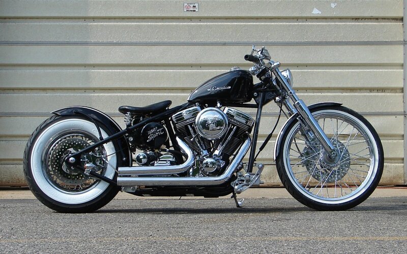 black chopper motorcycle