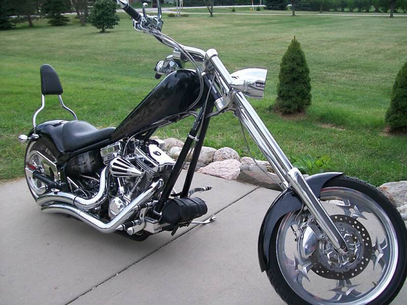 Black Chopper Motorcycle — Calm