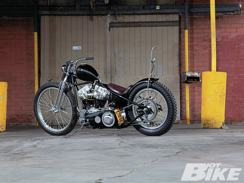 Black Chopper Motorcycle — Industrial
