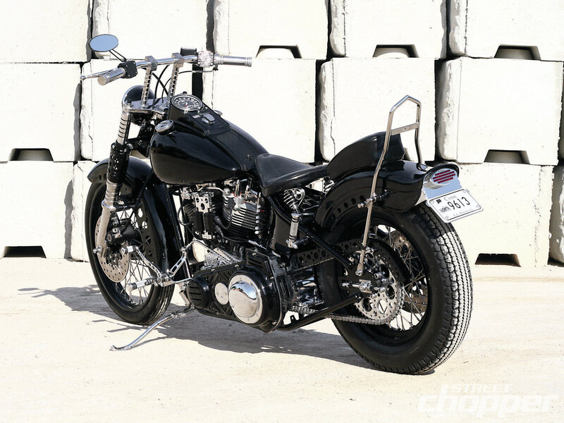 Black Chopper Motorcycle — Neutral, Afternoon, Photograph