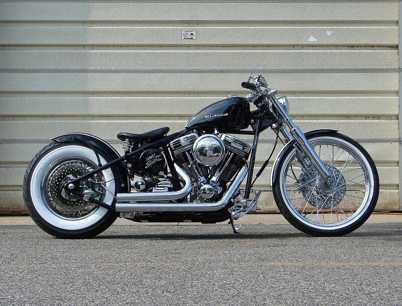 Black Chopper Motorcycle — Neutral