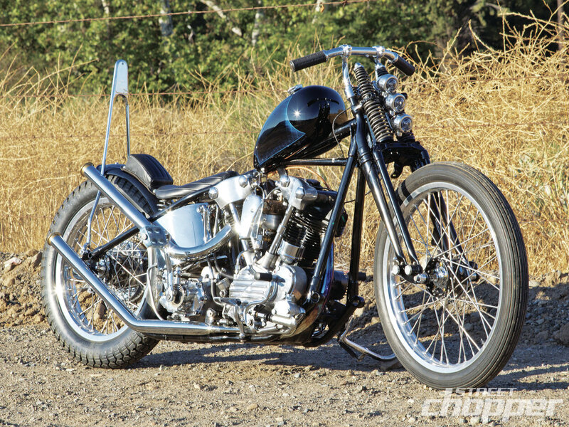 Black Chopper Motorcycle — Outdoor