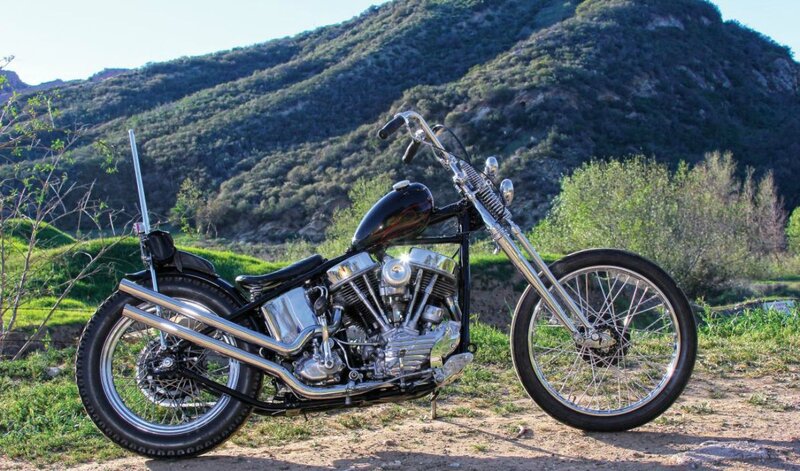 Black Chopper Motorcycle — Serene, Afternoon