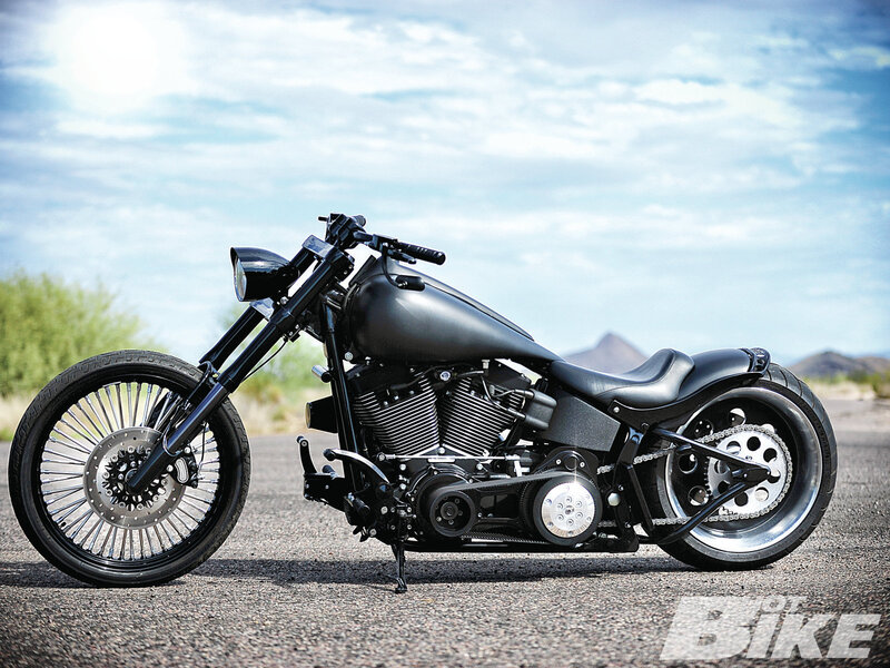 Black Chopper Motorcycle — Serene