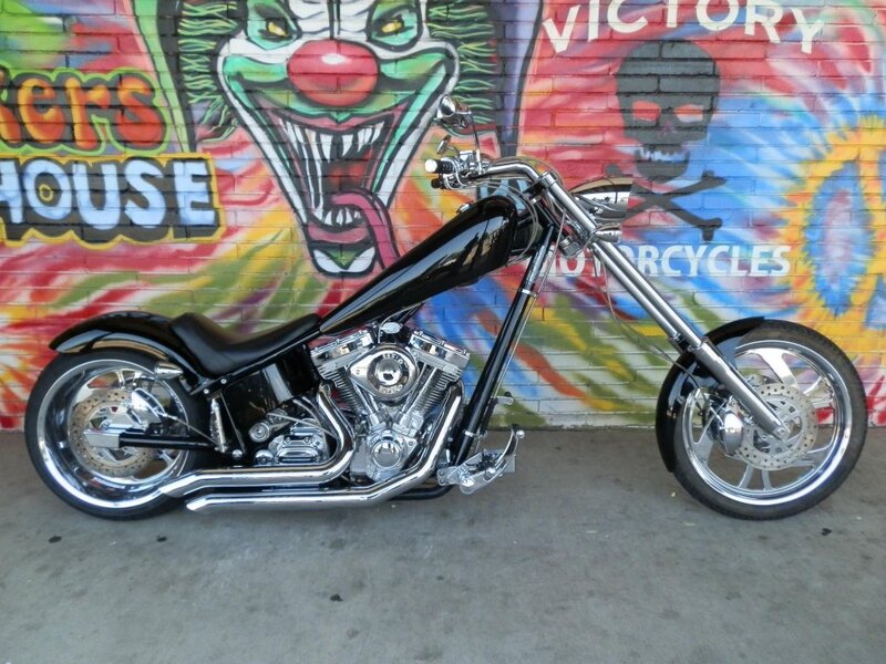 Black Chopper Motorcycle — Vibrant