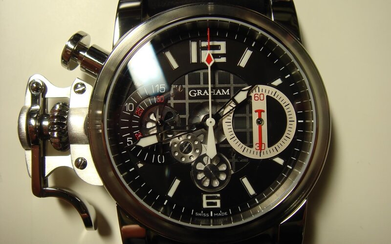 Black Chronograph Watch — Neutral, Photograph, Dial, Crown
