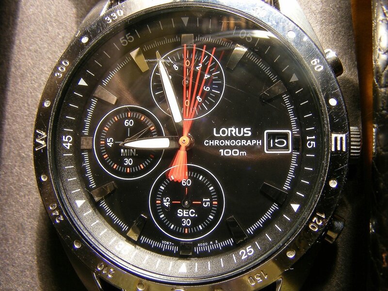 Black Chronograph Watch — Neutral