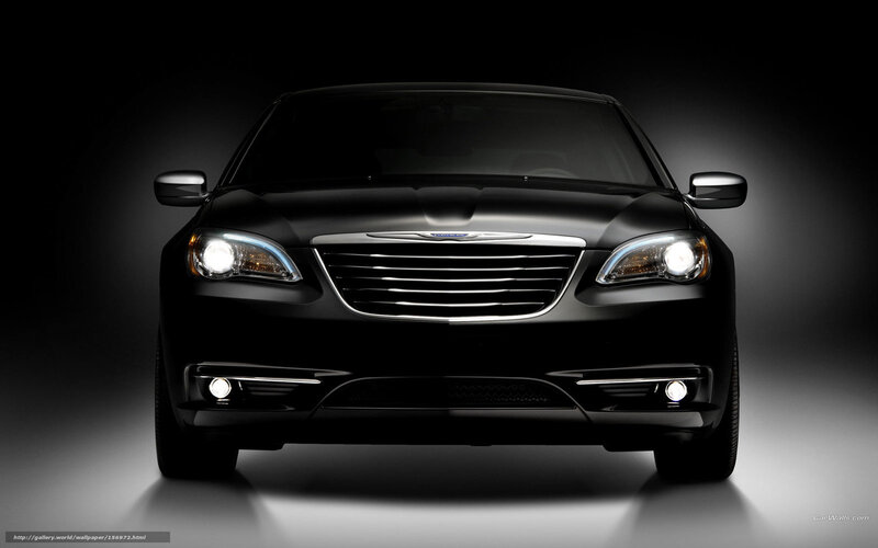 black chrysler 300 front view