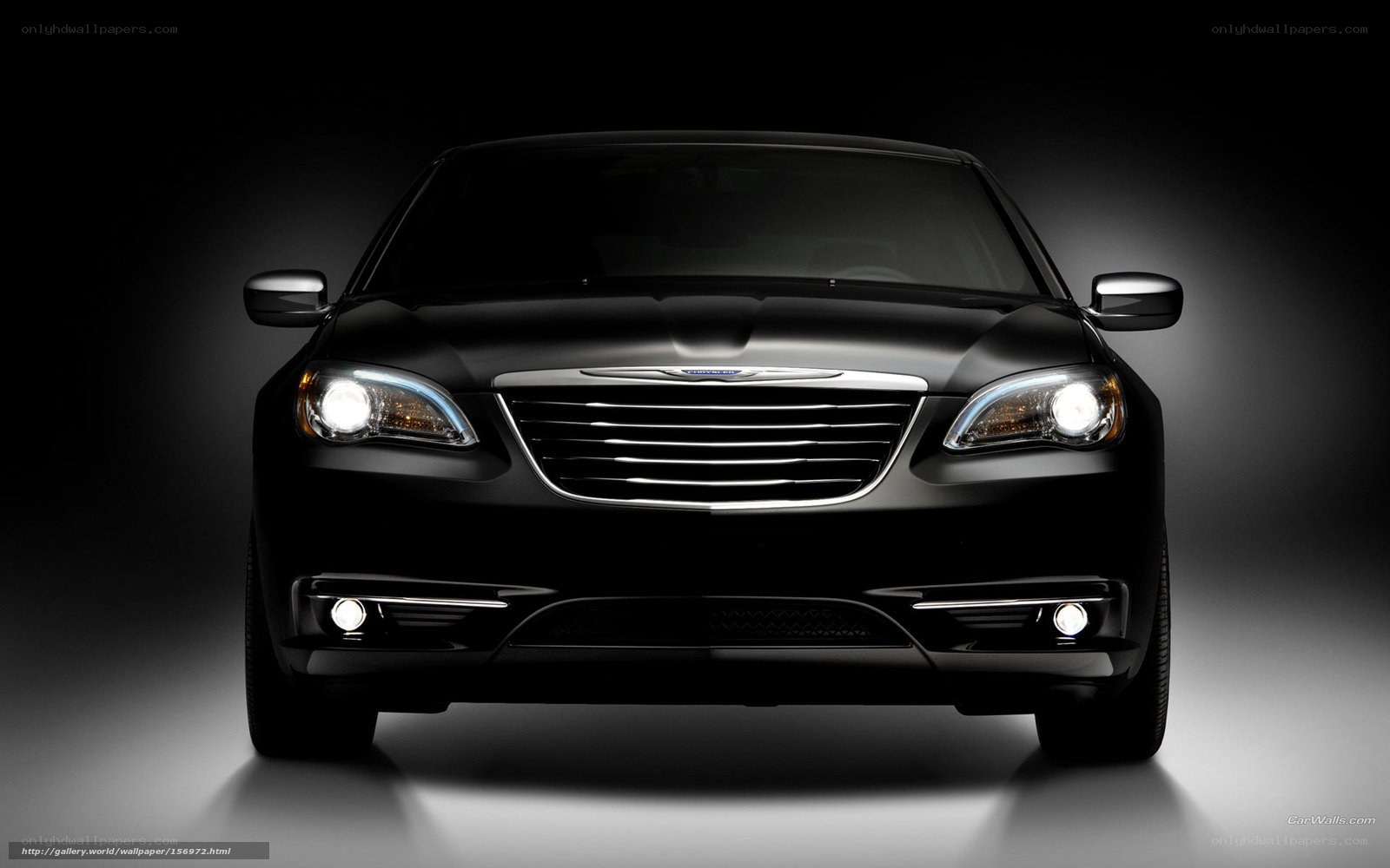 black chrysler 300 front view