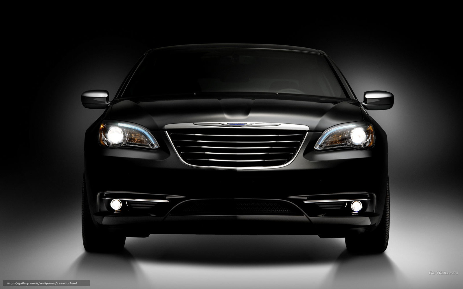 black chrysler 300 front view