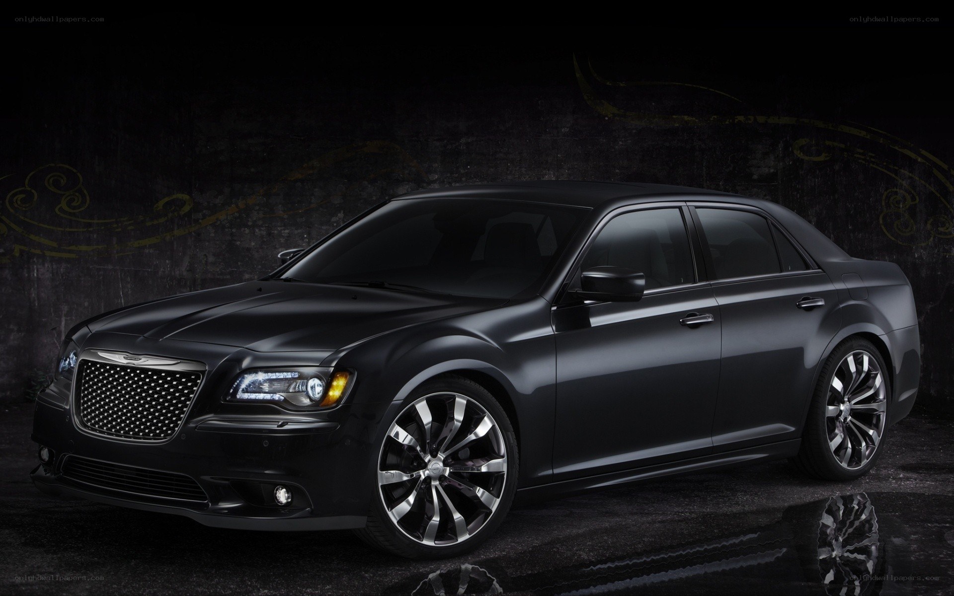 black chrysler 300 sedan