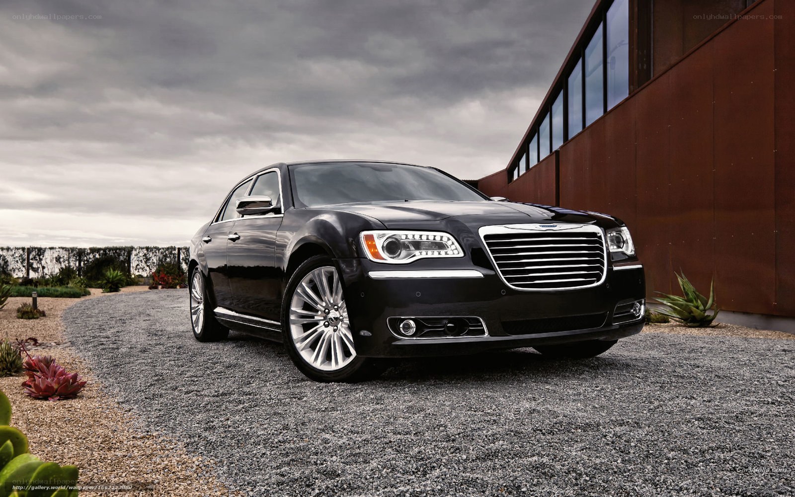 Black Chrysler 300 sedan