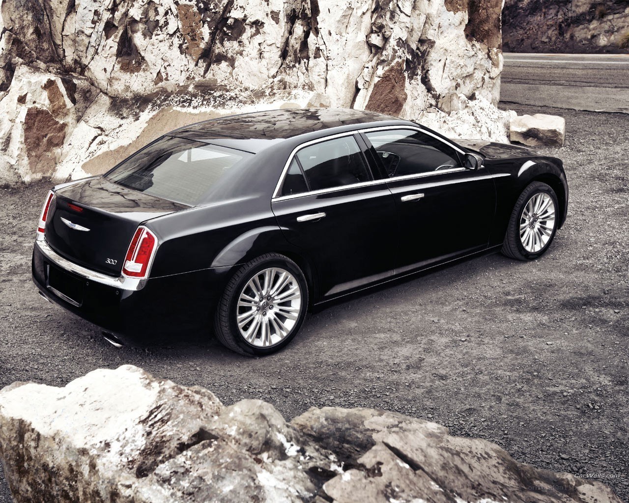 Black Chrysler 300 sedan