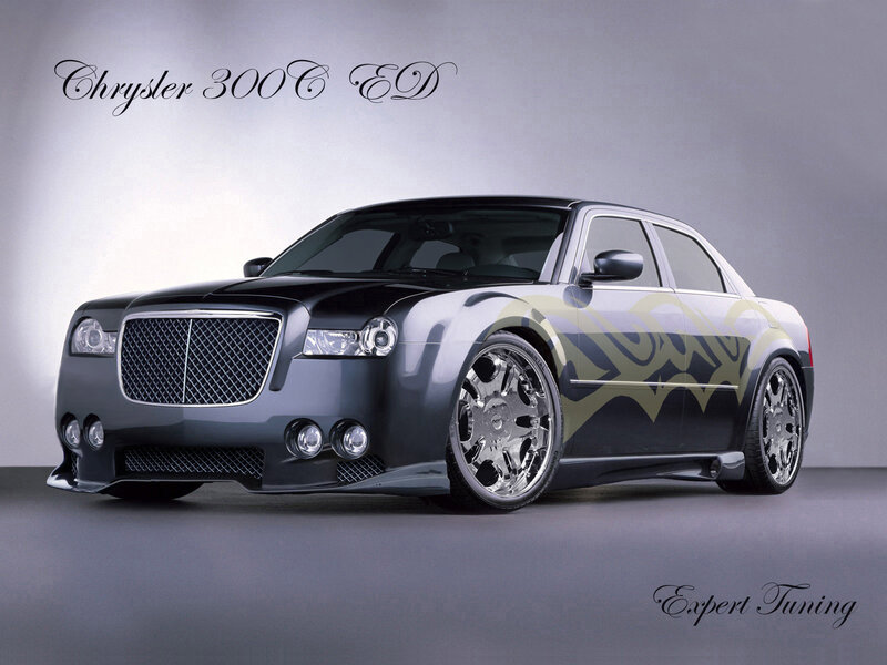 Black Chrysler 300c Sedan — Dramatic