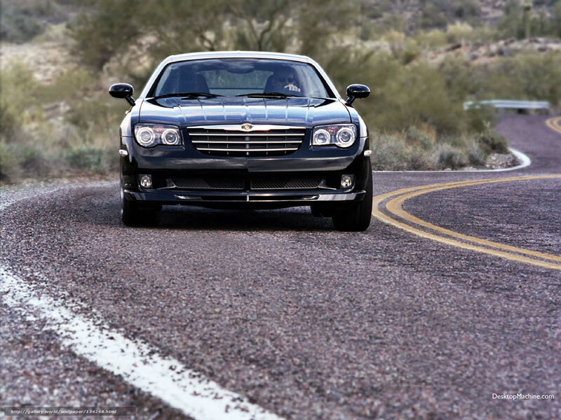 black chrysler on desert road