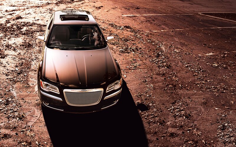Black Chrysler Sedan — Brown, Dramatic