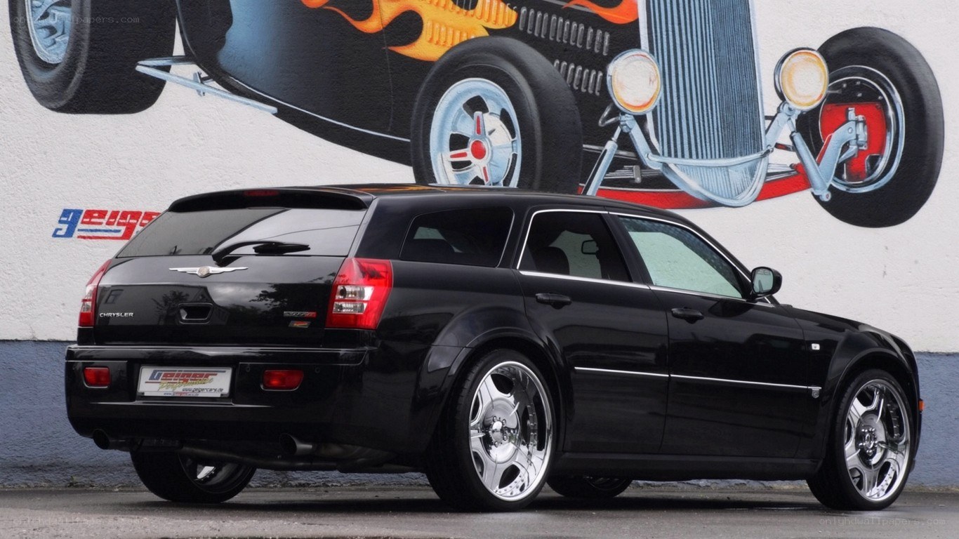 black chrysler station wagon