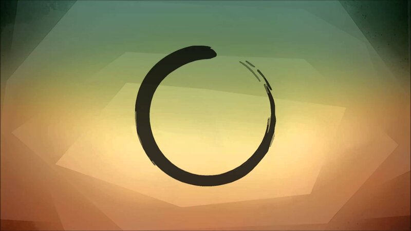 Black Circle on Gradient