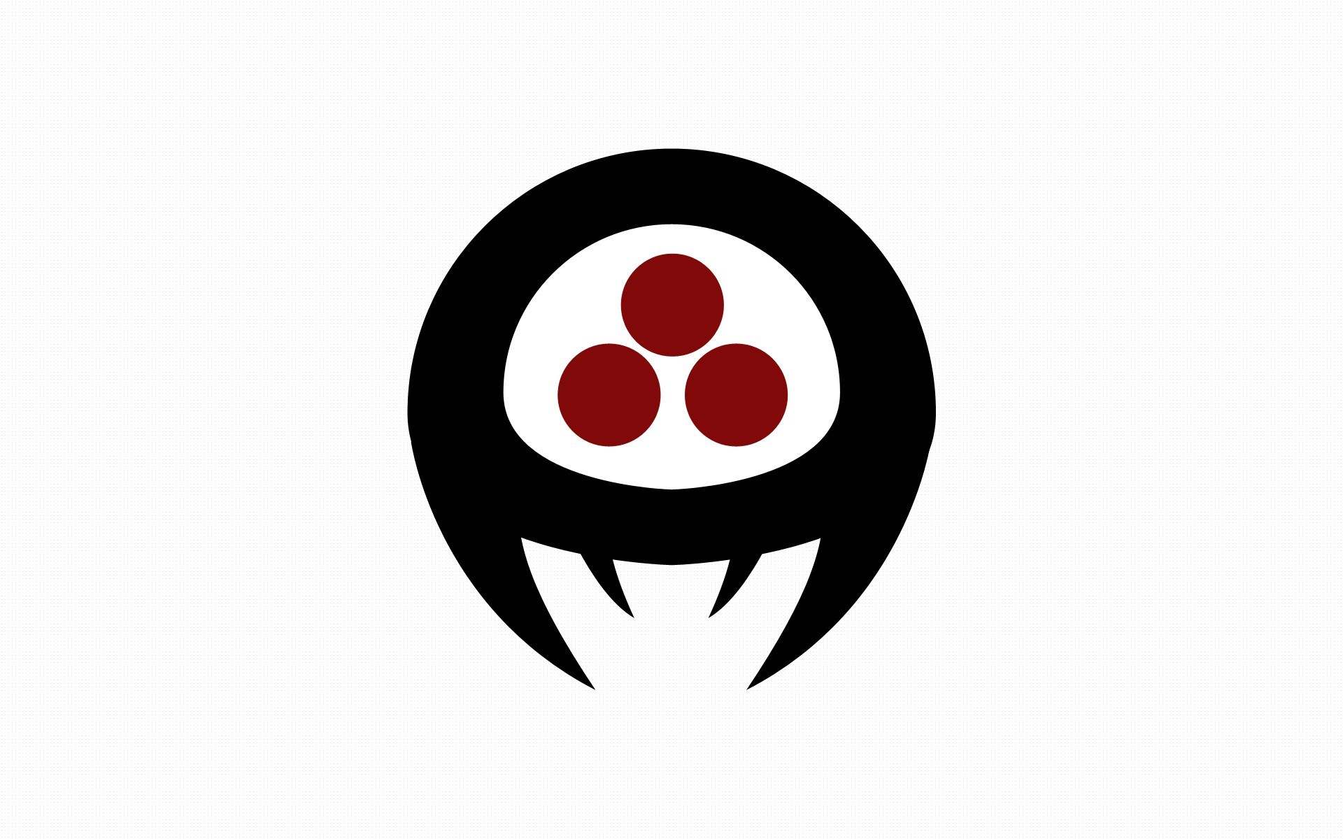 black circle with red dots logo