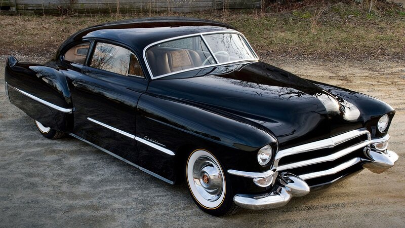 Black classic Cadillac coupe