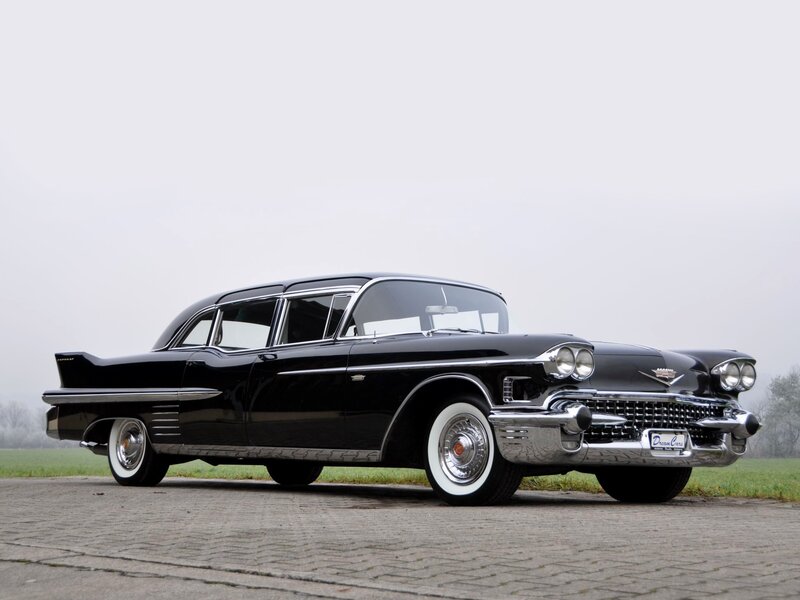 Black classic Cadillac sedan