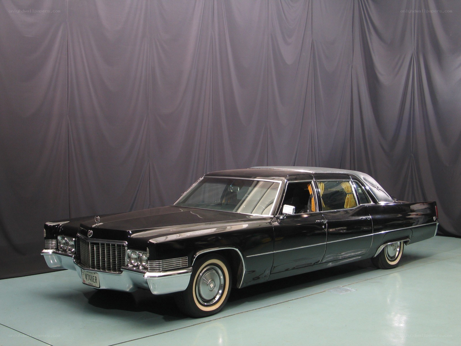 Black classic Cadillac sedan