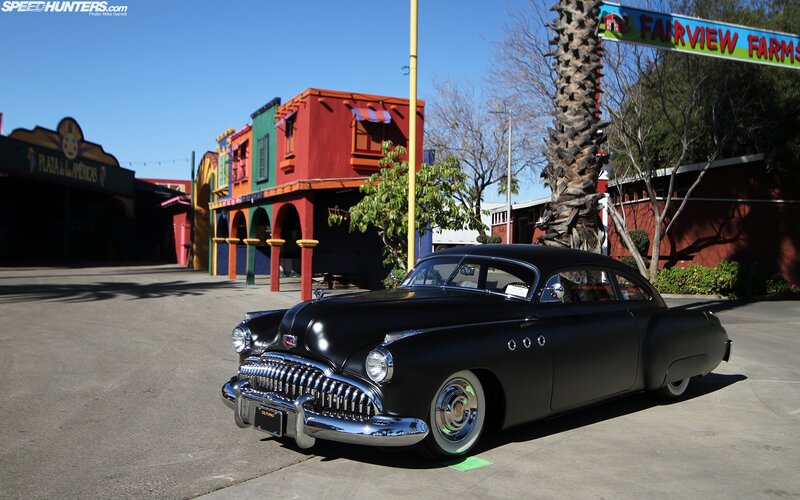Black Classic Car — Bright, Afternoon